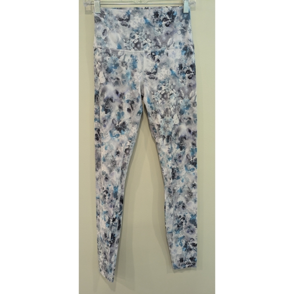 Women's Blue Patterned Leggings